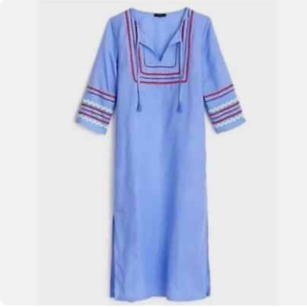 J. Crew Linen Maxi Tunic Cover up